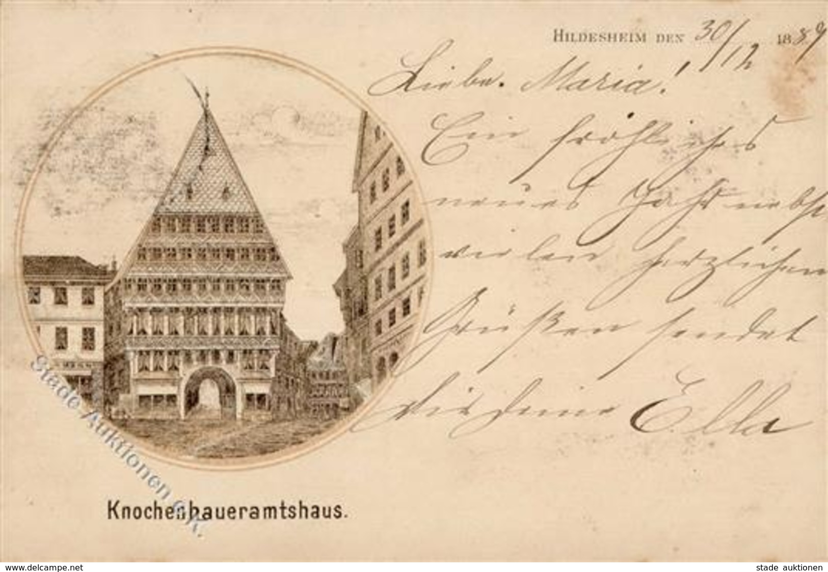 Vorläufer Hildesheim (3200) Knochenhaueramtshaus 1889 I-II - Other & Unclassified