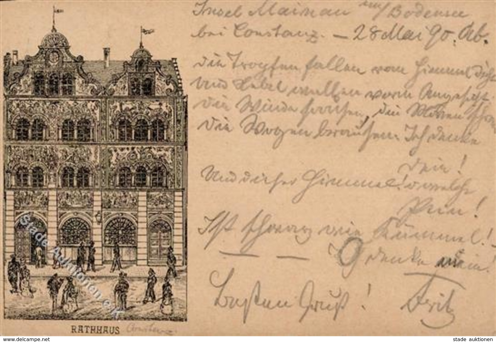 Vorläufer Konstanz (7750) Rathaus 1890 I-II - Sonstige & Ohne Zuordnung