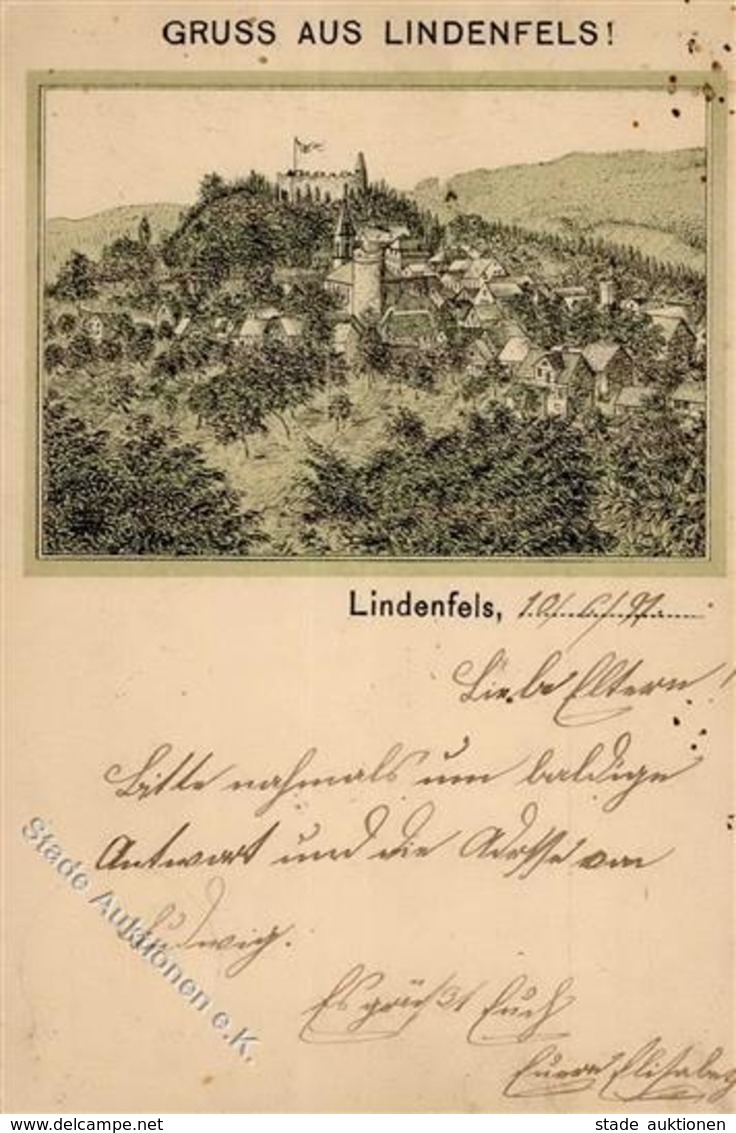 Vorläufer Lindenfels (6145) 1891 I-II (fleckig) - Sonstige & Ohne Zuordnung