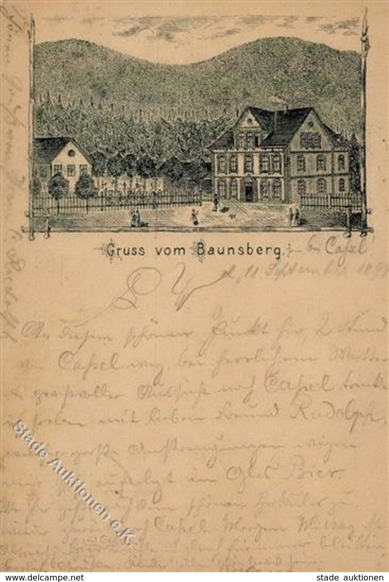 Vorläufer KASSEL - Gruss Vom BAUNSBERG Bei Kassel 1894 I-II Montagnes - Sonstige & Ohne Zuordnung