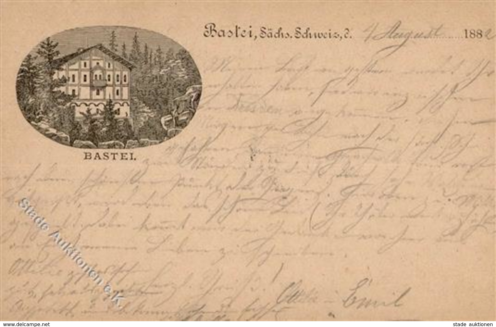 Vorläufer 1882 Bastei Sächs. Schweiz I-II - Autres & Non Classés