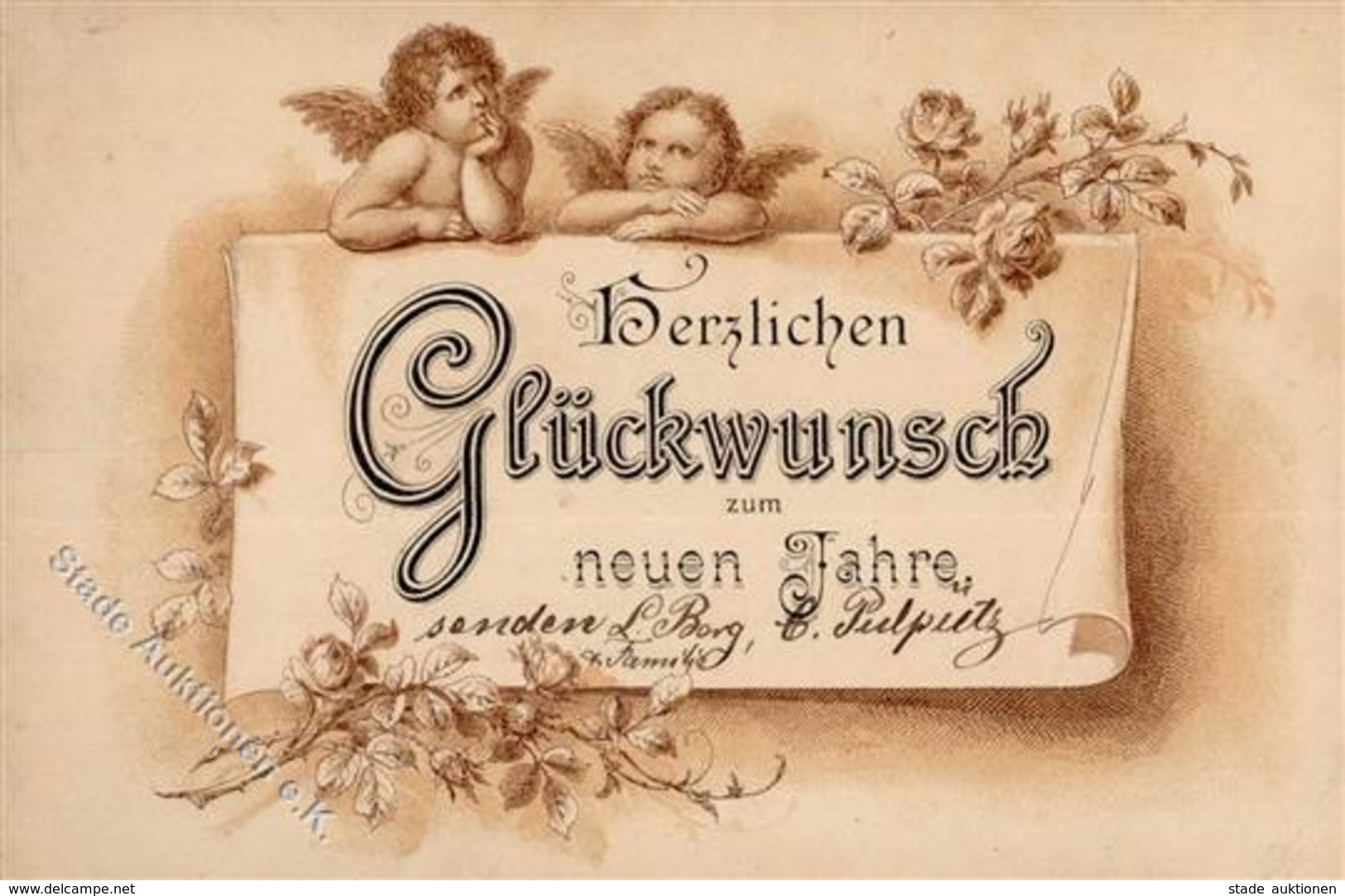 Vorläufer 1887 Glückwunsch Litho I-II - Sonstige & Ohne Zuordnung