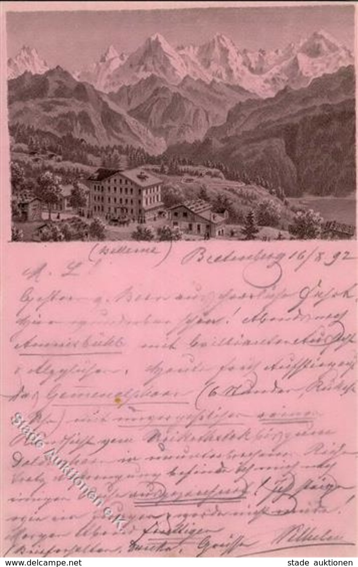 Vorläufer 1892 Beatenberg Schweiz  I-II - Other & Unclassified