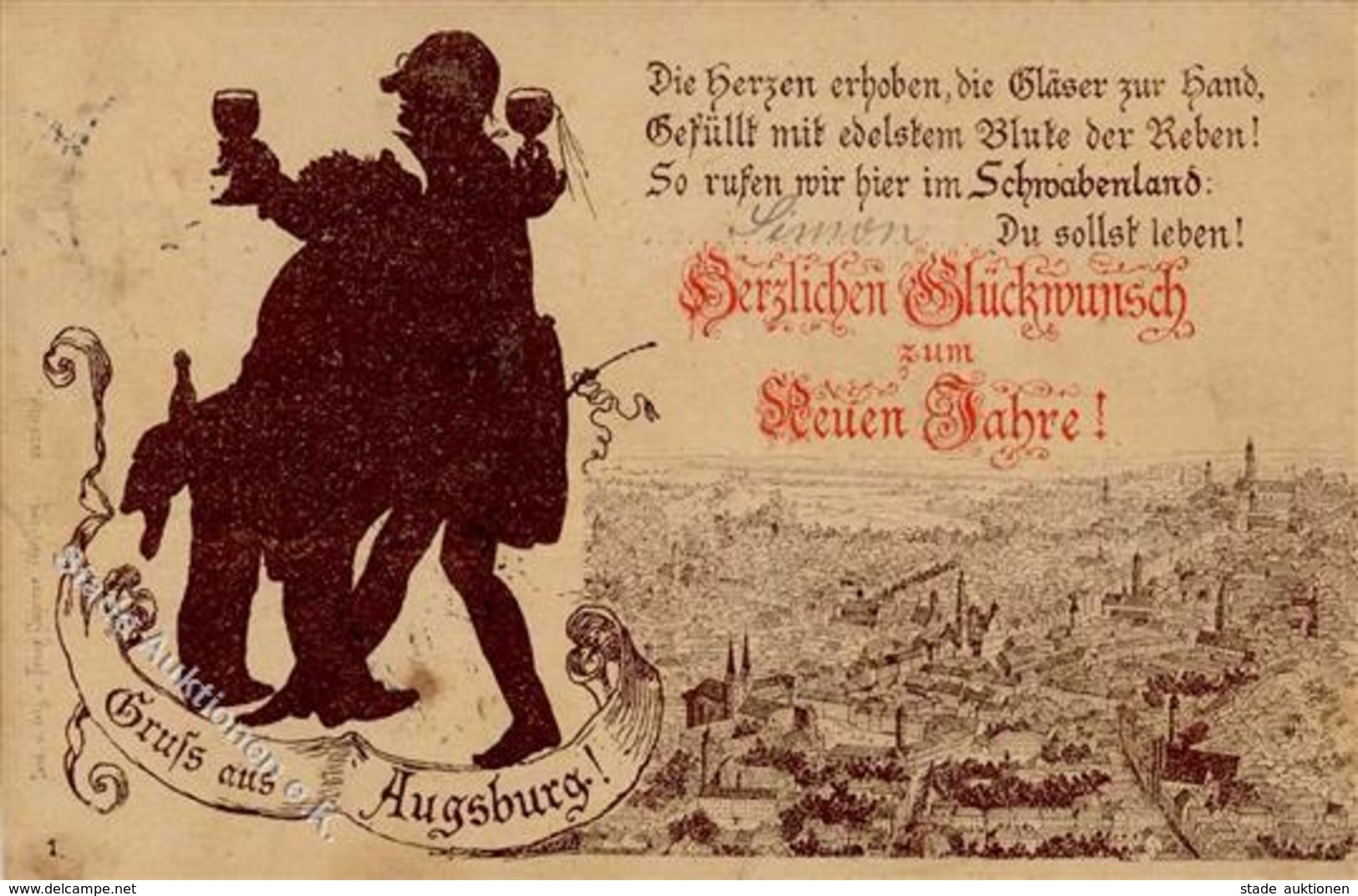 Vorläufer Augsburg (8900) 1885 Verlag Franz Scheiner Würzburg I-II - Other & Unclassified