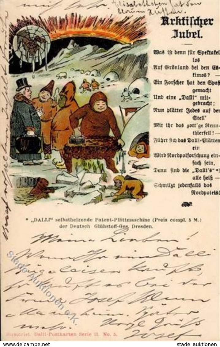 Expedition Nordpol Arktischer Jubel Deutsche Glühstoff Ges. Werbe AK 1902 I-II - Sonstige & Ohne Zuordnung