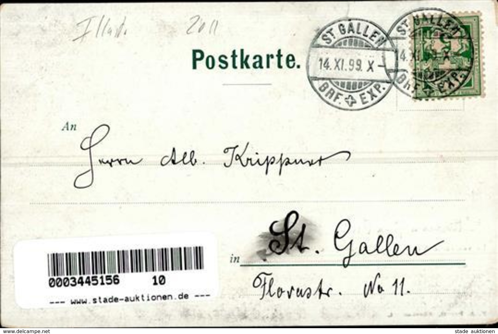 Berggesicht Sign. Hansen Altmann U. Papa Sentis Künstlerkarte 1899 I-II - Other & Unclassified