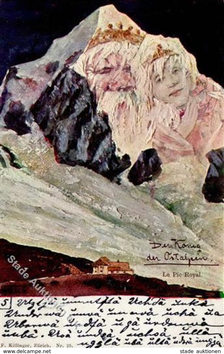 Berggesichter Sign. Hansen Der König Der Ostalpen 1899 I-II Face à La Montagne - Sonstige & Ohne Zuordnung