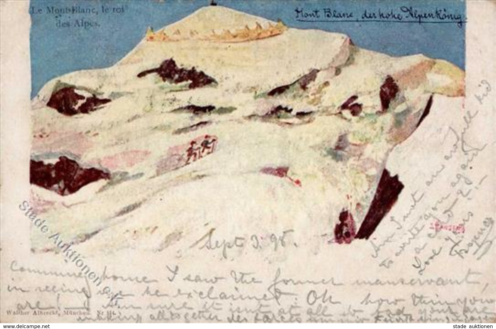 Berggesichter Sign. Hansen Mont Blanc Der Hohe Alpen König 1898 I-II (leicht Bestoßen) Face à La Montagne - Other & Unclassified