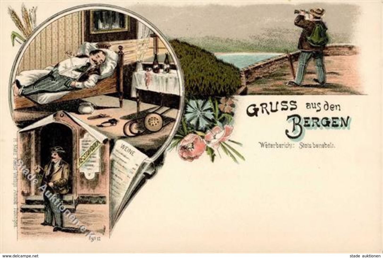 Gruss Aus Den Bergen Lithographie I-II Montagnes - Autres & Non Classés