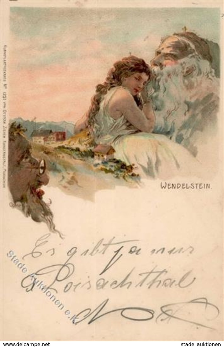 Berggesicht Wendelstein Künstlerkarte 1903 I-II - Other & Unclassified