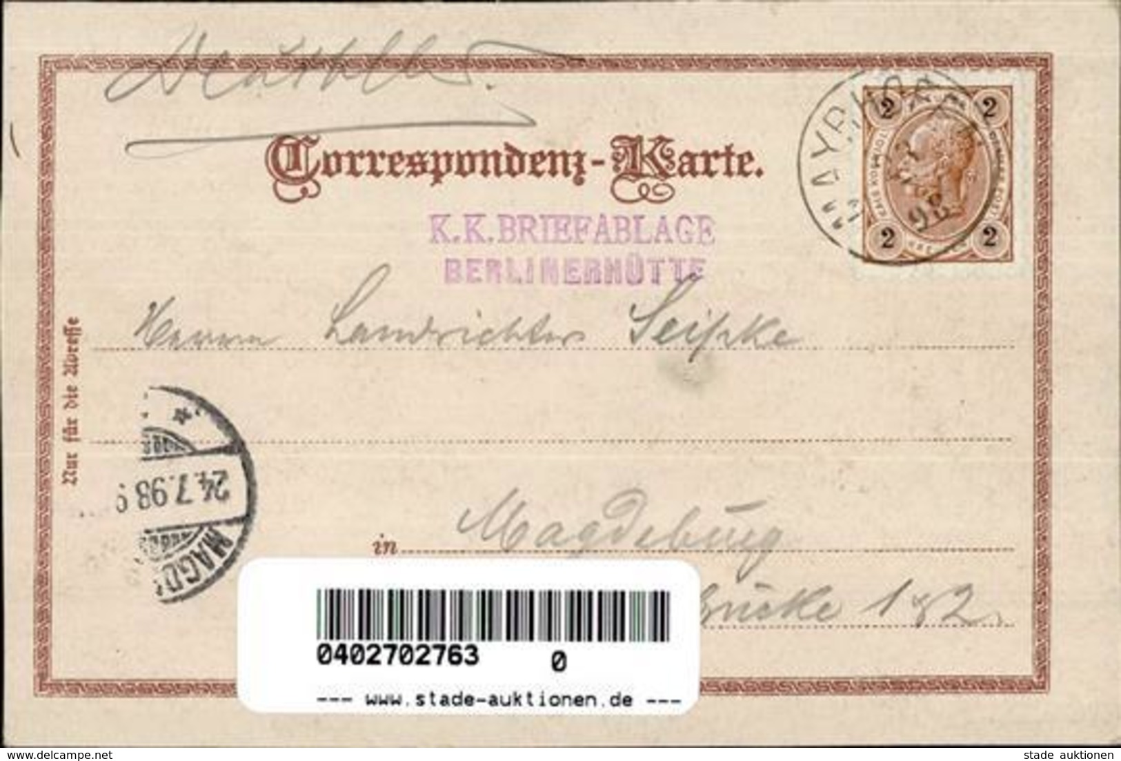 Berghütte Berliner Hütte Lithographie 1898 I-II Cabane - Other & Unclassified