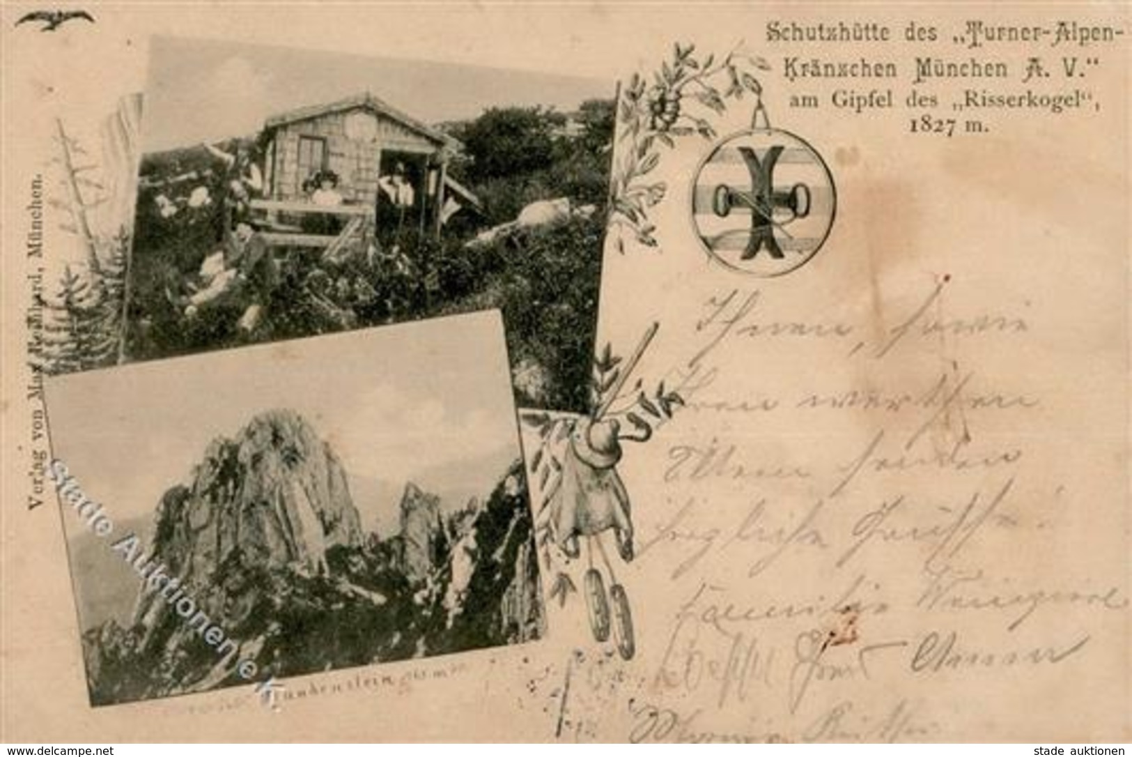 Berghütte Schutzhütte Des Turner Alpen Kränzchen München 1901 I-II (fleckig) Cabane - Sonstige & Ohne Zuordnung