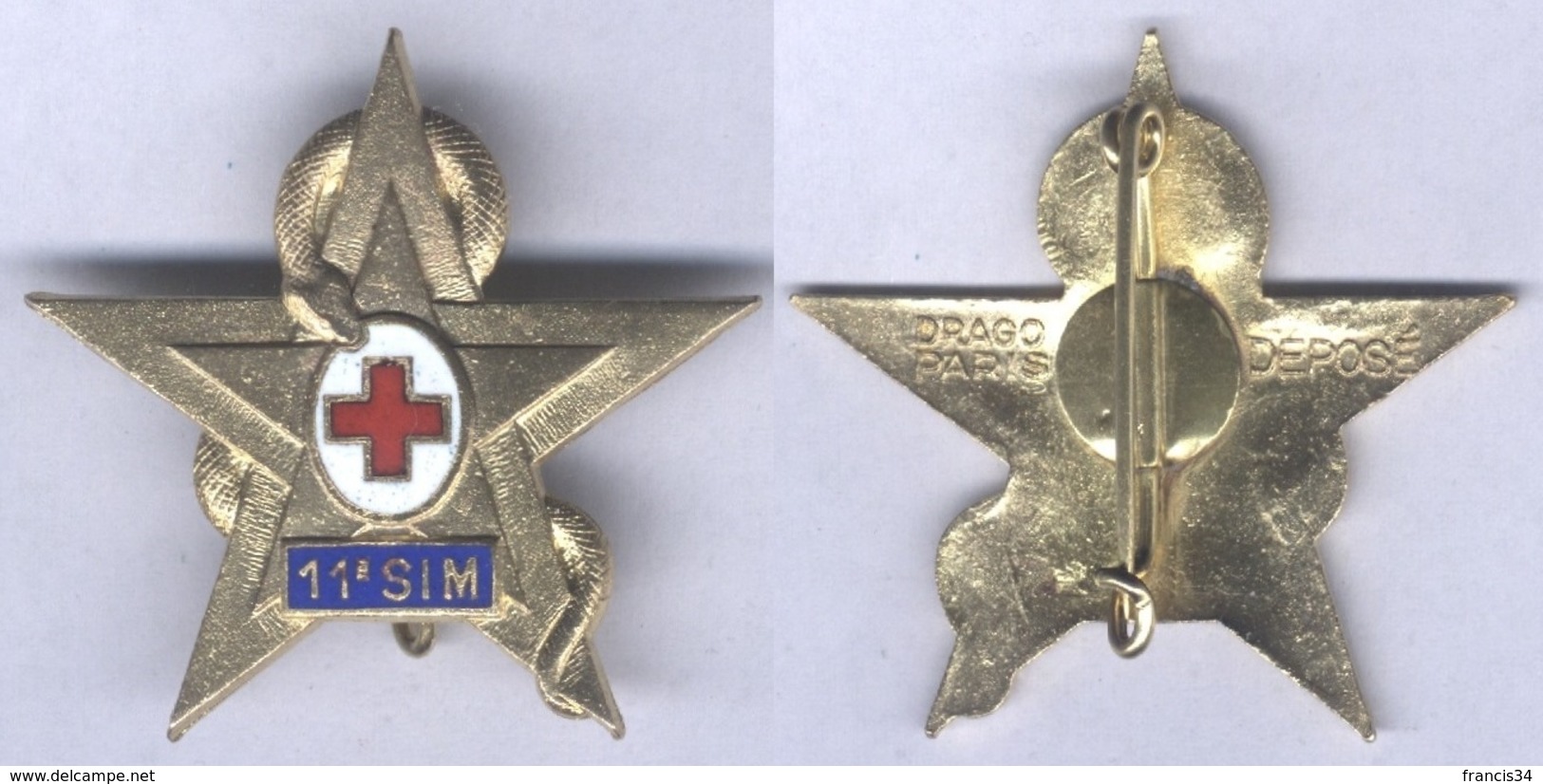 Insigne De La 11e Section D'Infirmiers Militaires - Medicina