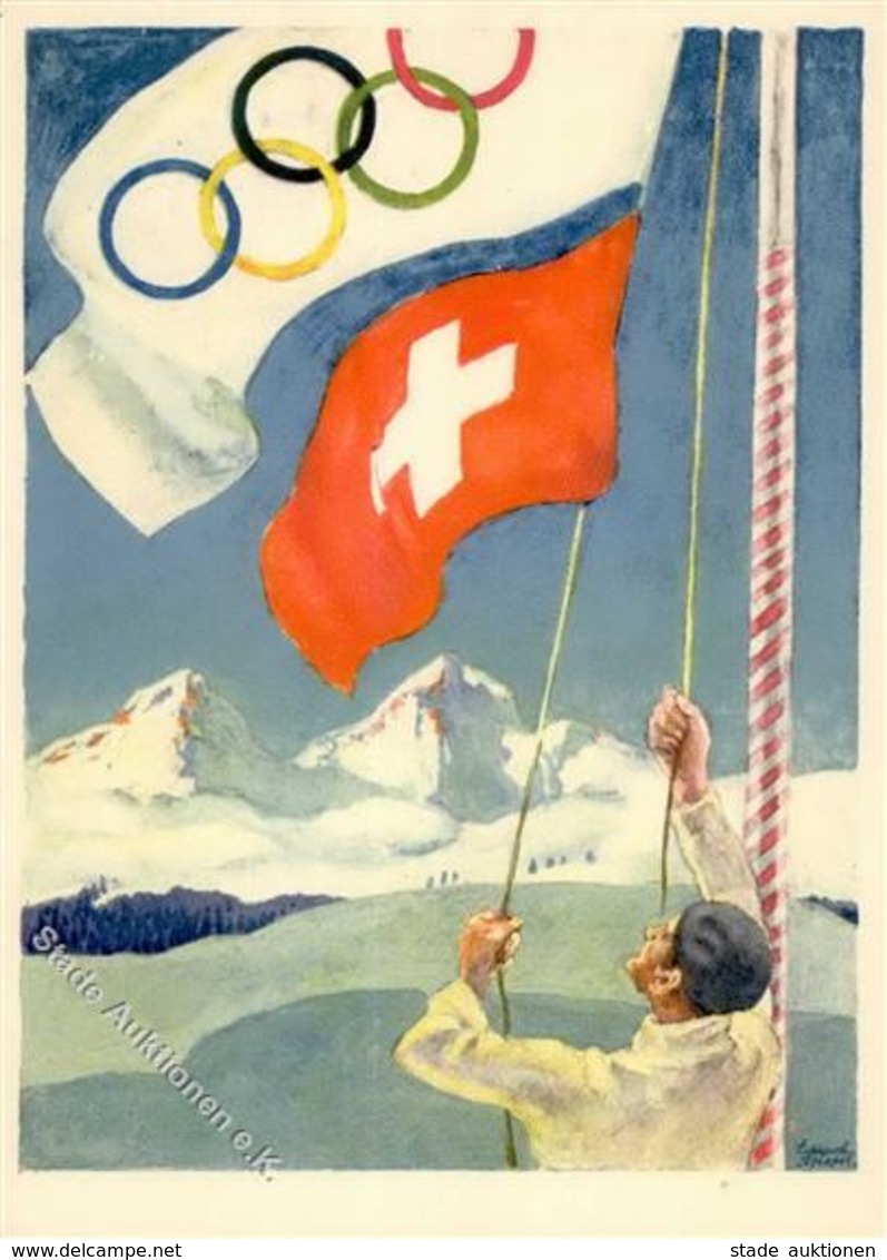 Olympiade St. Moritz (7500) Schweiz Winterspiele 1928 I-II - Jeux Olympiques