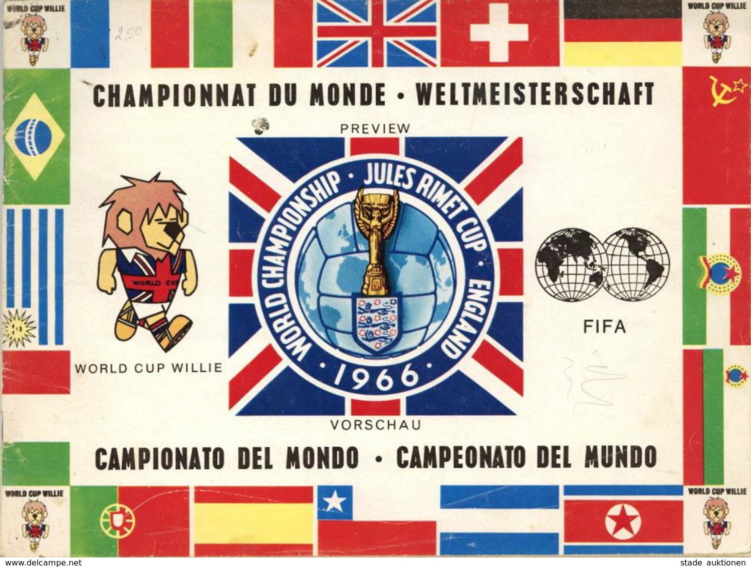 Fussball Heft Weltmeisterschaft Vorschau 1966 England 64 Seiten Mit Sehr Vielen Abbildungen II - Fussball
