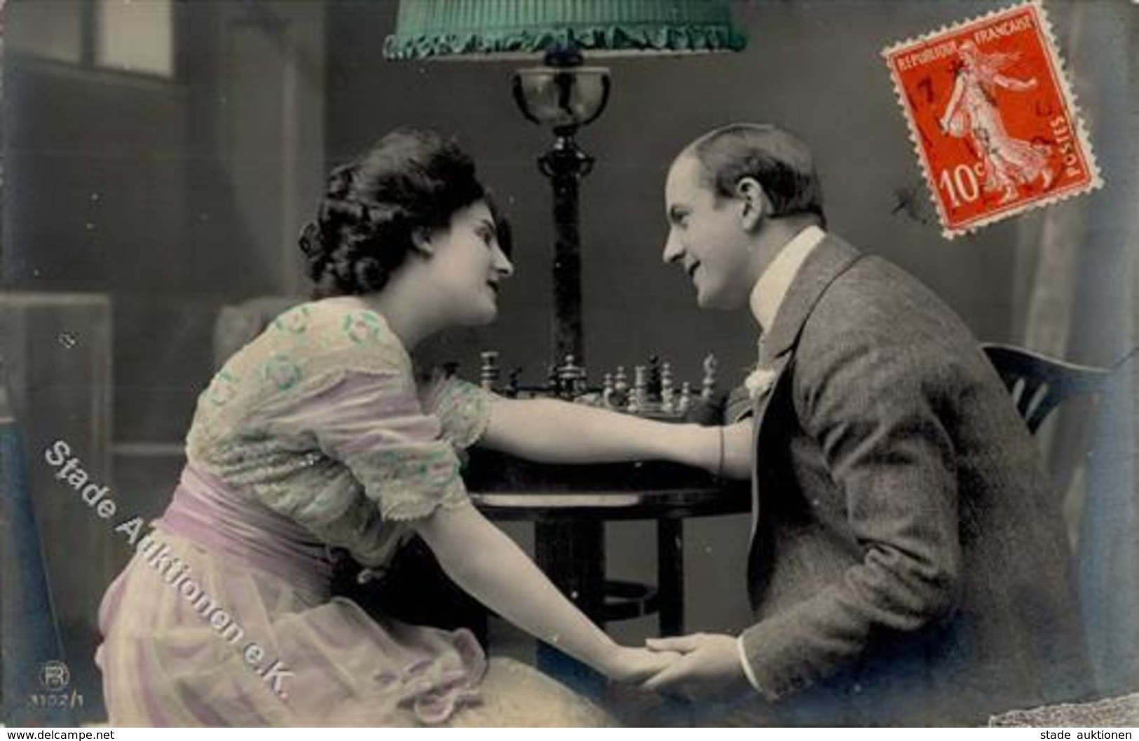 Schach Foto AK 1912 I-II - Chess