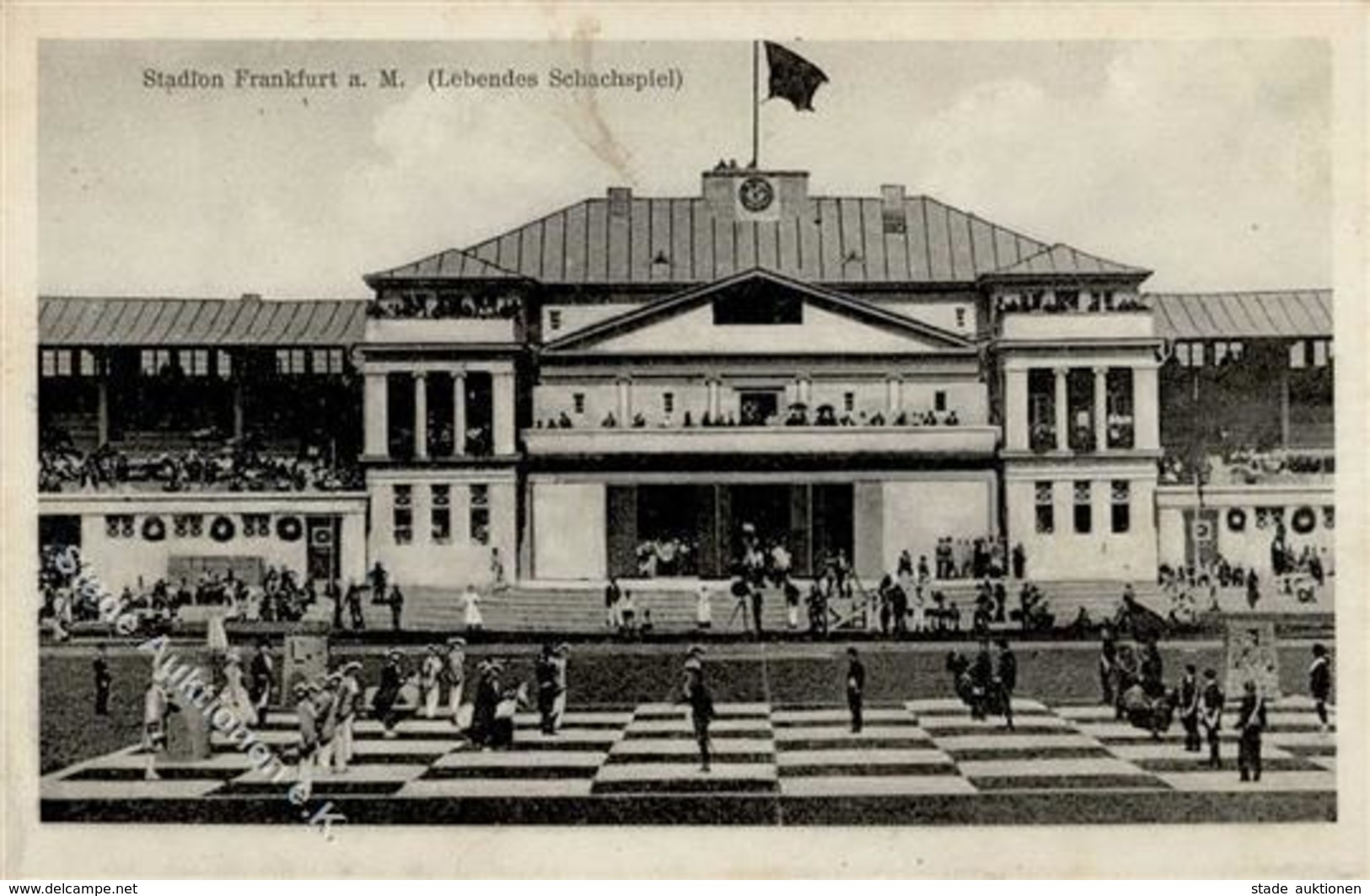 Schach Frankfurt (6000) Mit Lebenden Figuren I-II (fleckig) - Schach