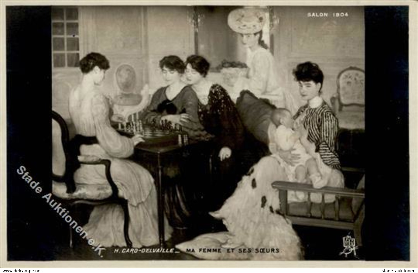 Schach Frauen 1904 I-II Femmes - Schaken