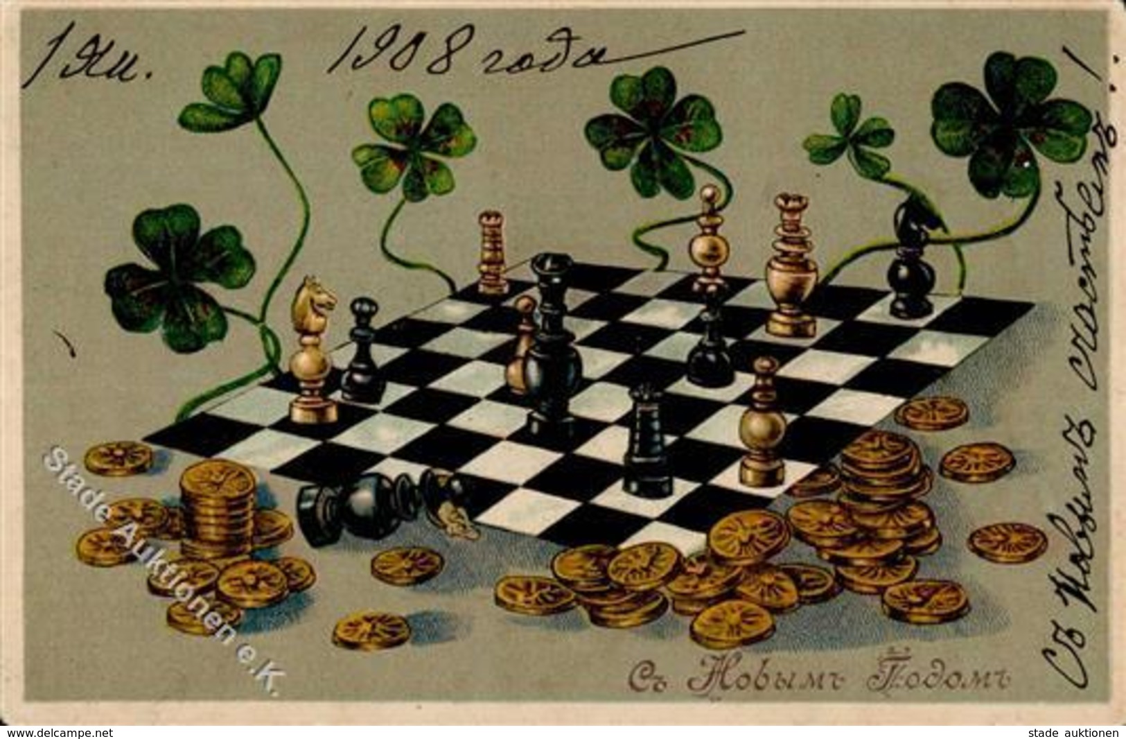 Schach Patent AK 1908 I-II - Ajedrez