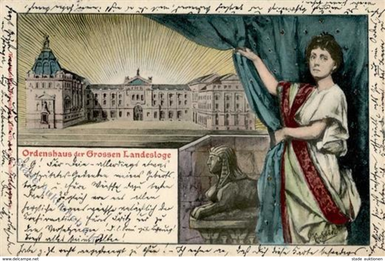 Freimaurer Ordenhaus Der Großen Landesloge 1901 I-II - Sonstige & Ohne Zuordnung