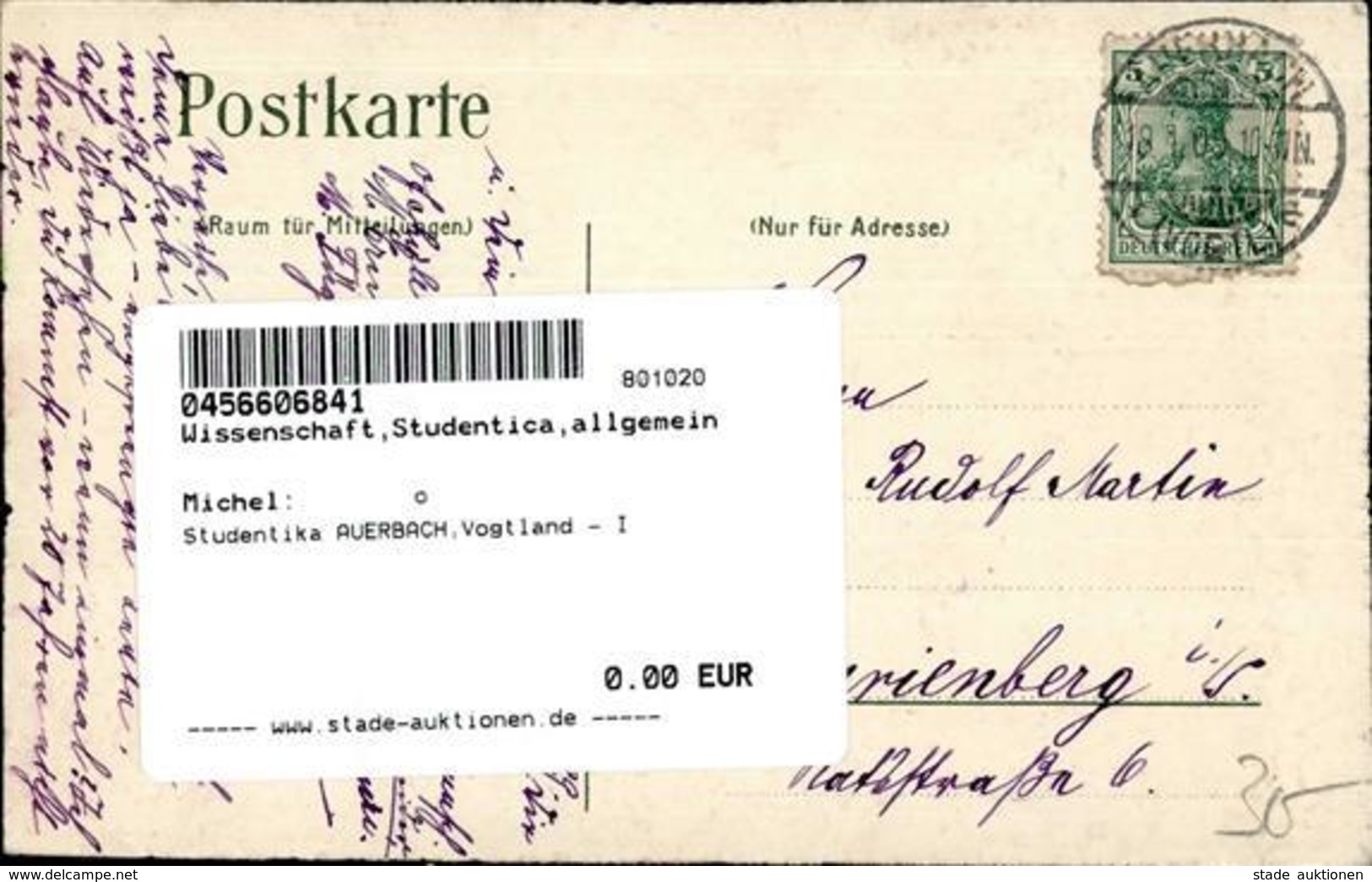 Studentika AUERBACH,Vogtland - I - Other & Unclassified