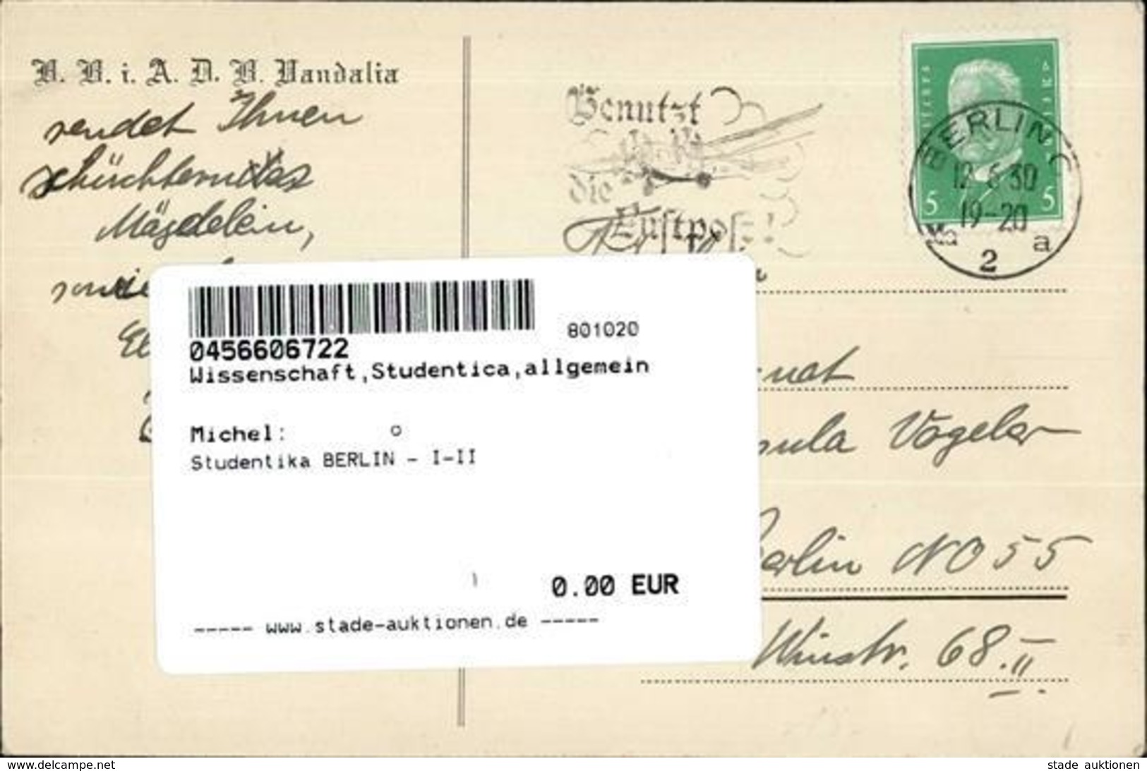 Studentika BERLIN - I-II - Other & Unclassified