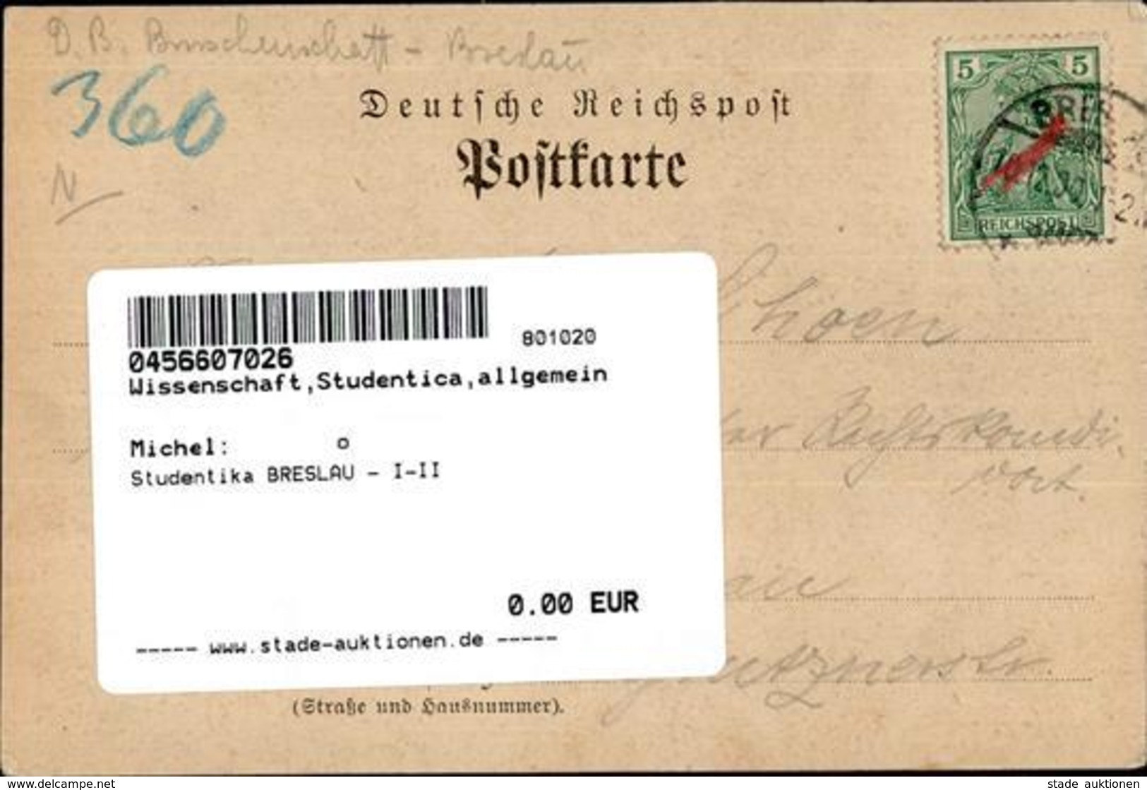 Studentika BRESLAU - I-II - Other & Unclassified