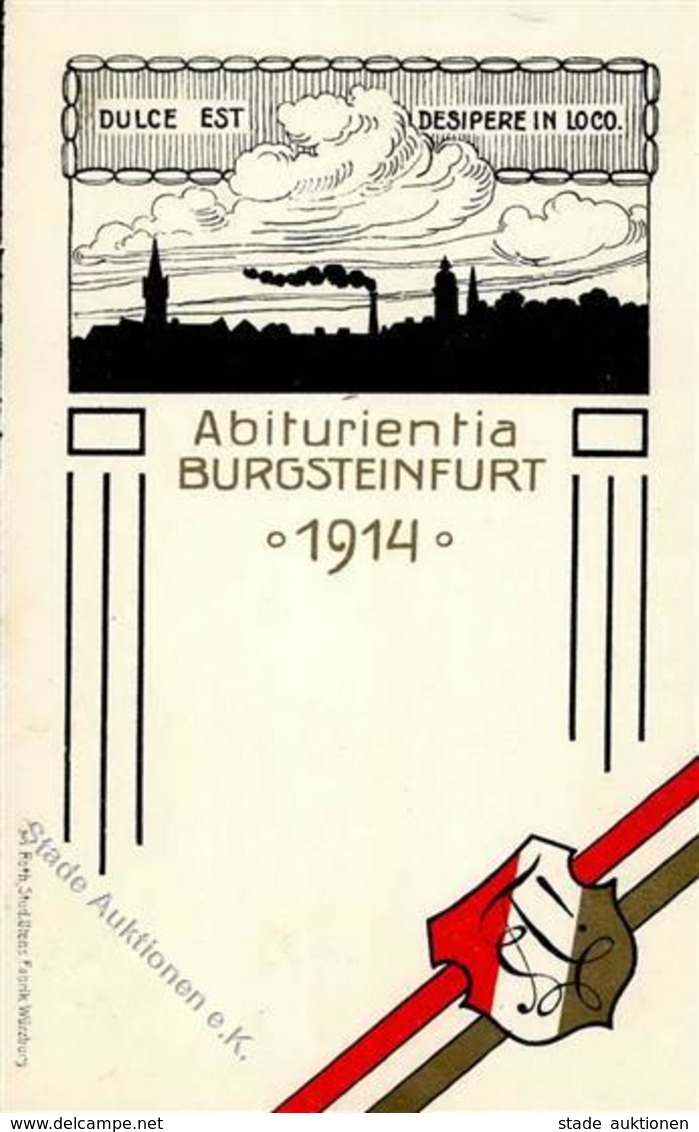 Studentika Burgsteinfurt (4430) Abiturientia 1914 I- - Sonstige & Ohne Zuordnung