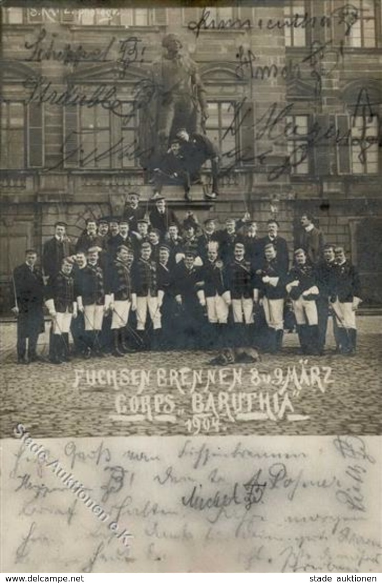 Studentika ERLANGEN - FUCHSEN BRENNEN CORPS BARUTHIA 1904 I-II - Sonstige & Ohne Zuordnung