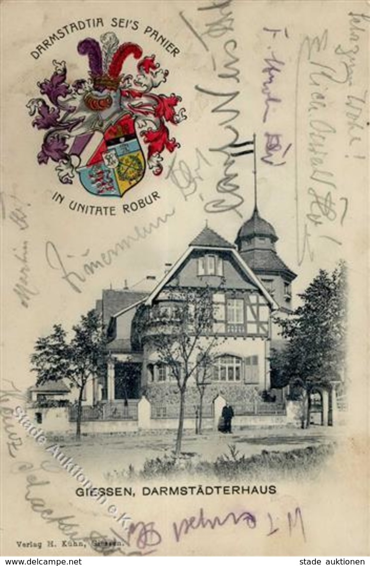 Studentika Gießen (6300) Darmstadt Sei's Panier 1910 I-II (fleckig) - Sonstige & Ohne Zuordnung