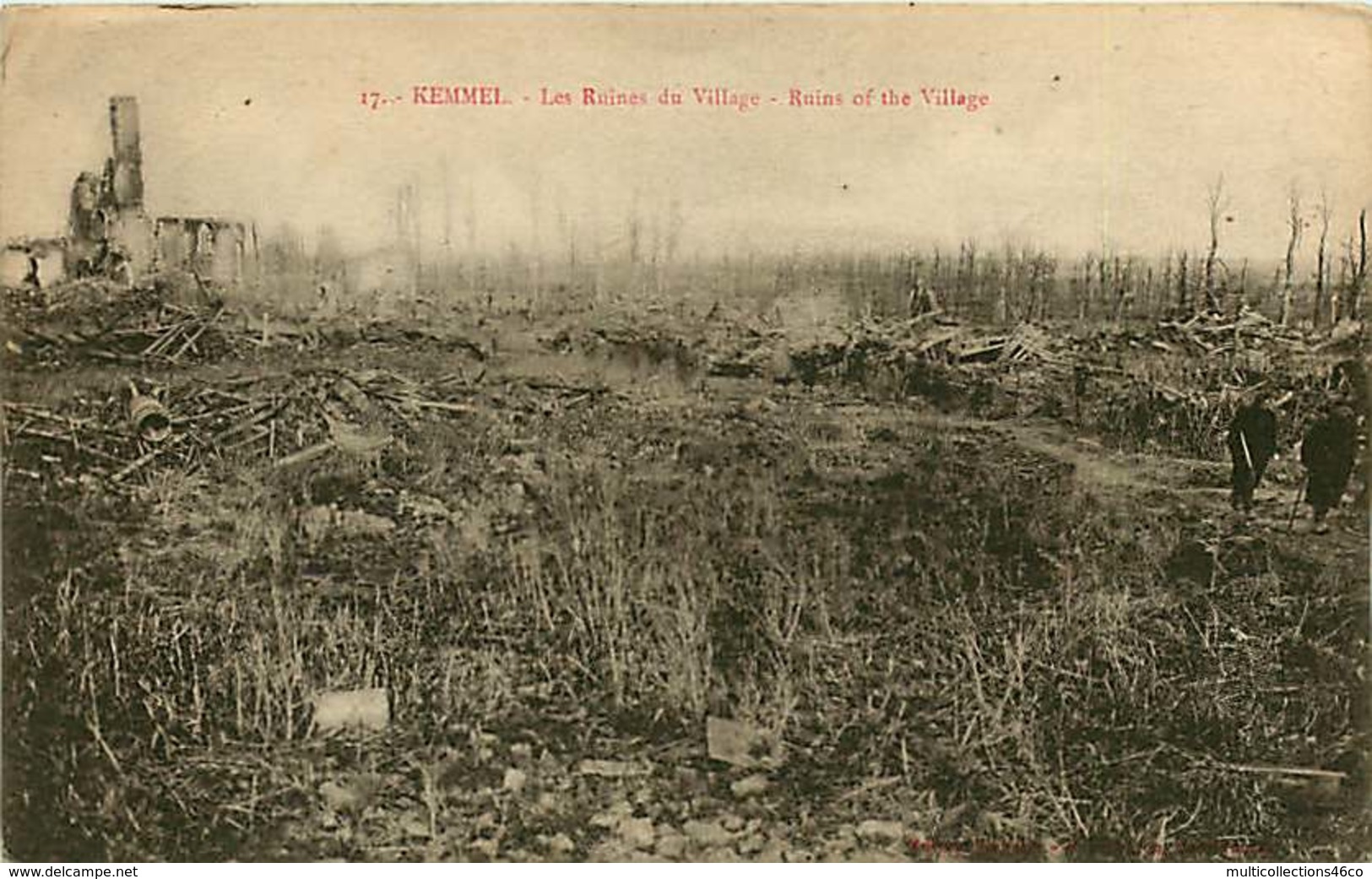 250419C - GUERRE MILITARIA BOMBARDEMENT - BELGIQUE KEMMEL Ruines Du Village - Heuvelland