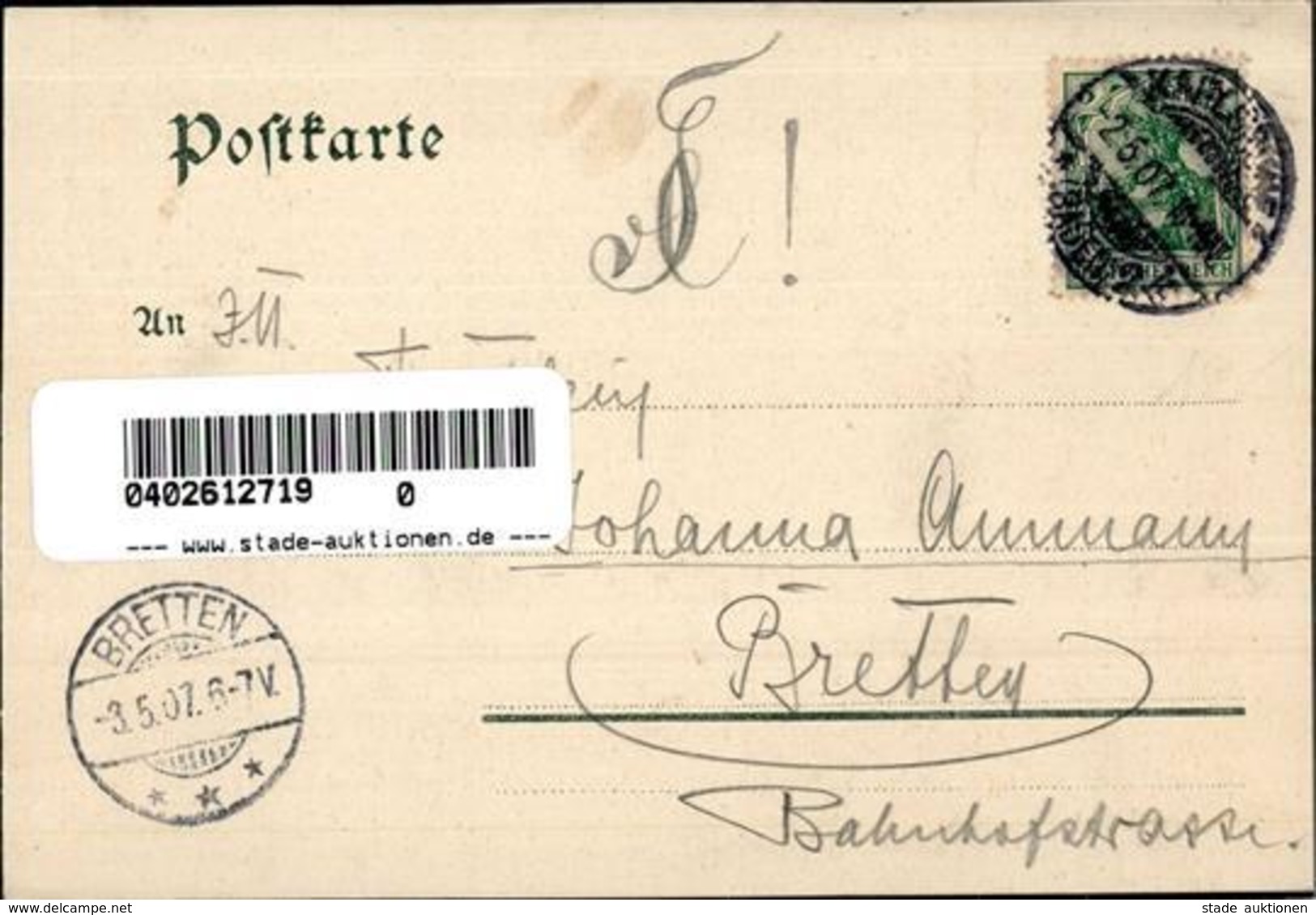 Studentika Karlsruhe (7500) Suevia Sei's Panier 1907 I-II (fleckig) - Sonstige & Ohne Zuordnung