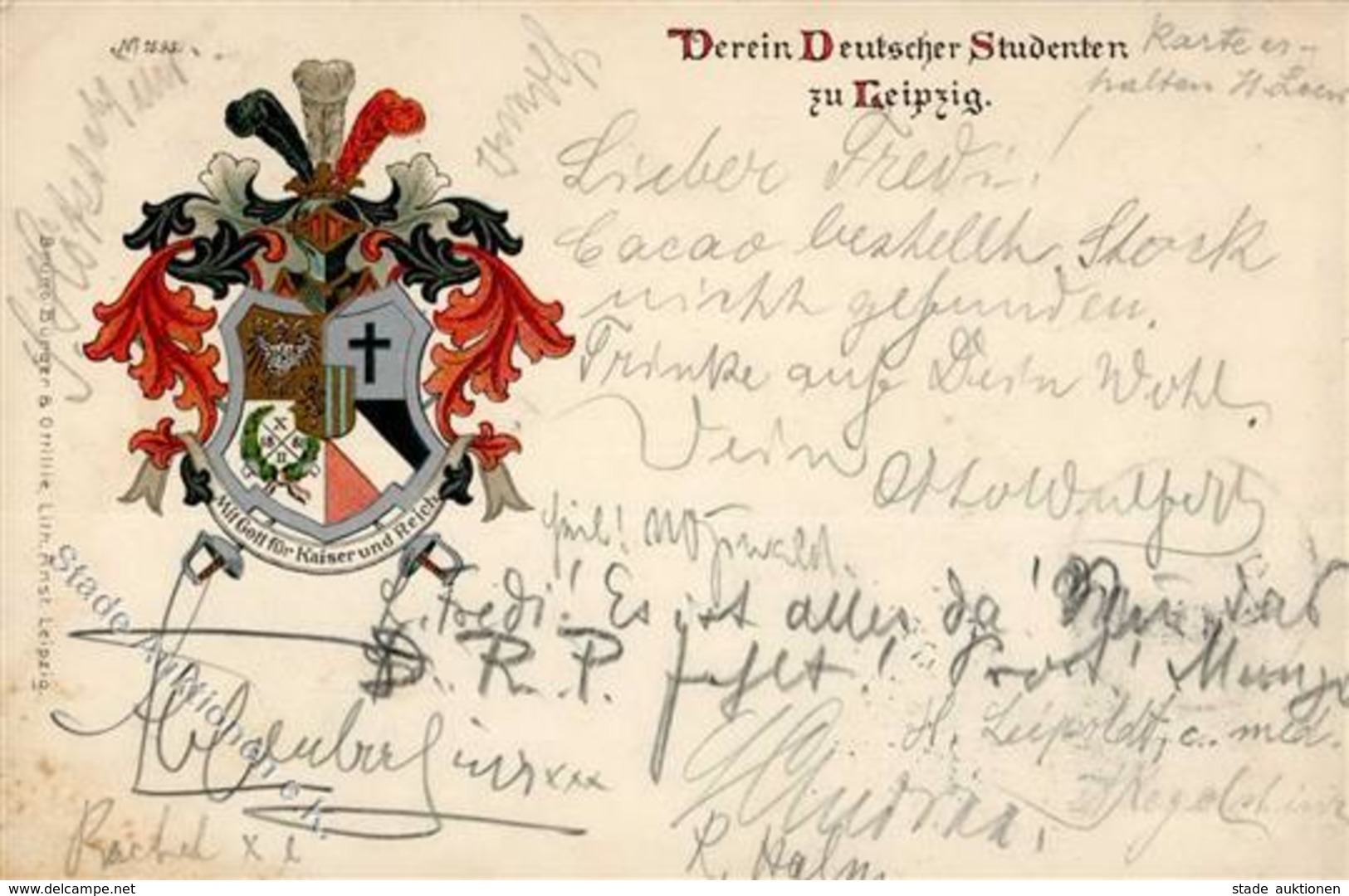 Studentika Leipzig (O7000) Verein Deutscher Studenten 1899 I-II - Sonstige & Ohne Zuordnung