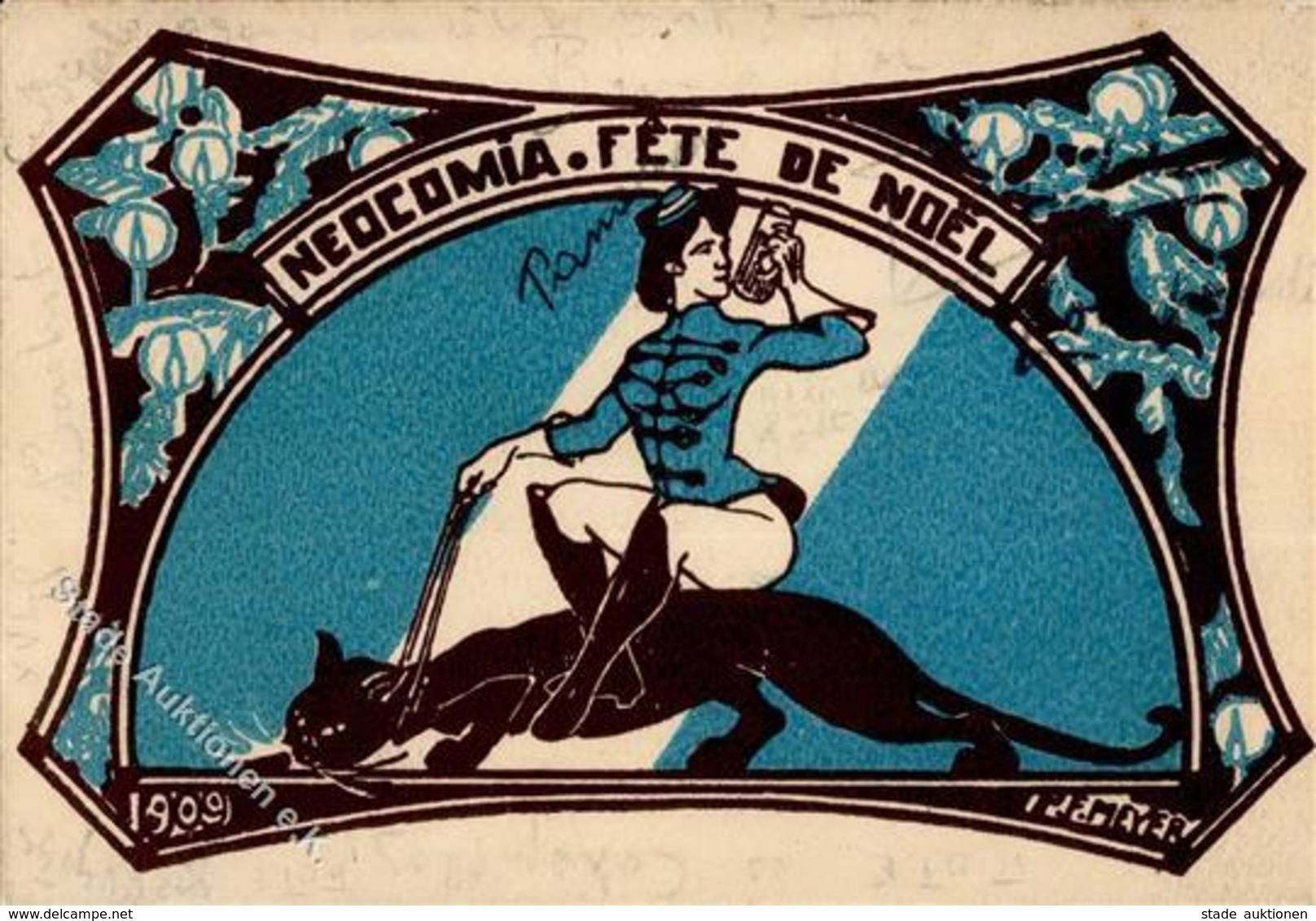 Studentika NEUCHATEL - Sign. Künstlerkarte 1909 I - Sonstige & Ohne Zuordnung