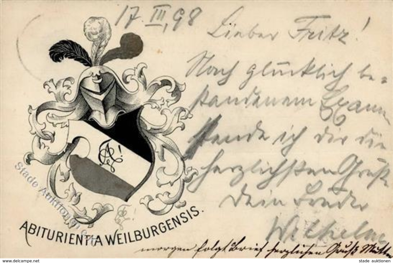 Studentika WEILBURG - 1898 I - Sonstige & Ohne Zuordnung