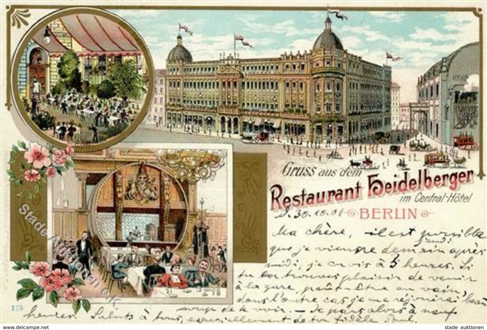 Berlin (1000) Gasthaus Heidelberger Central-Hotel Postkutsche 1901 I-II - Cameroun