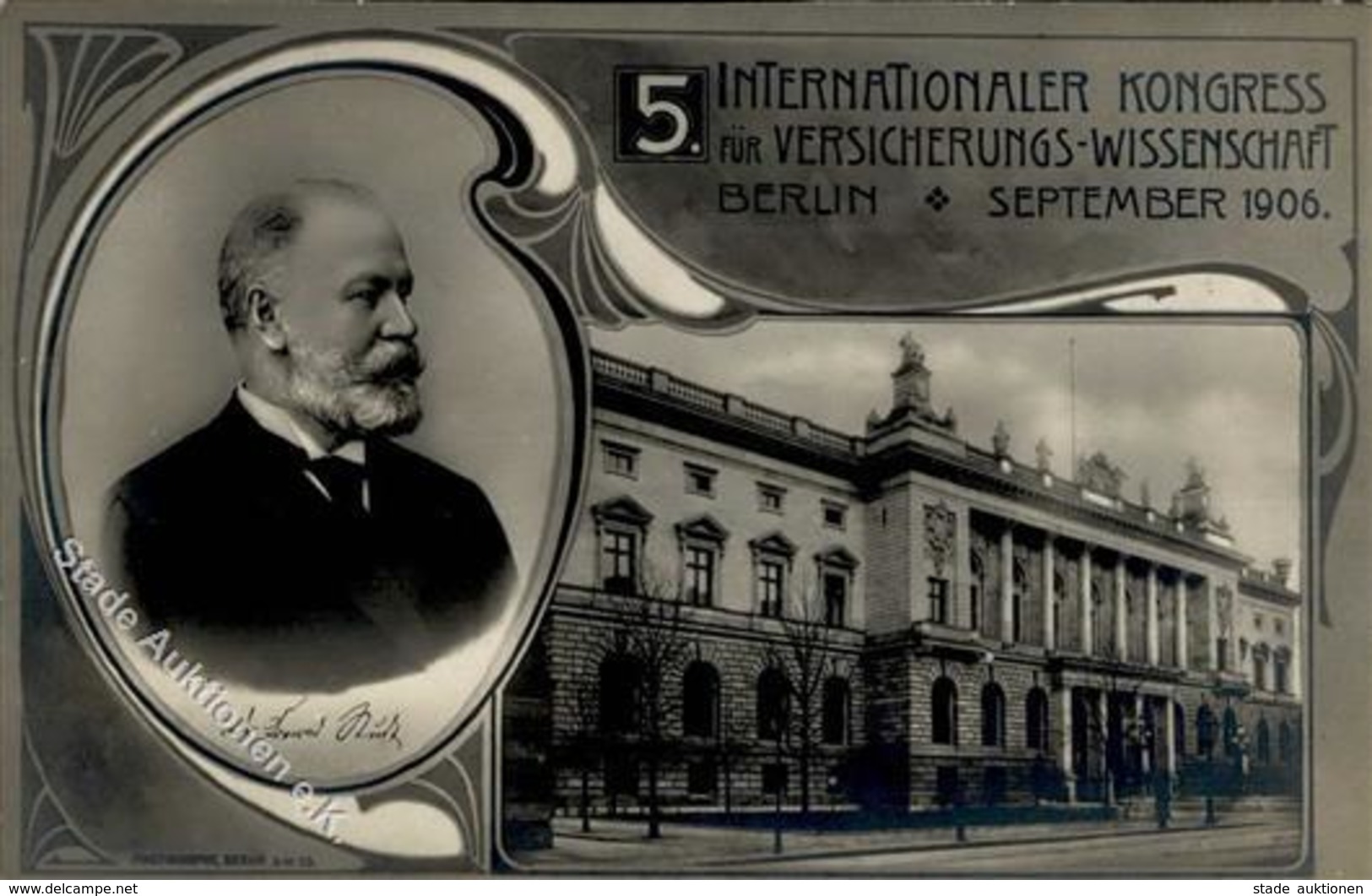 Berlin Mitte (1000) 5. Internationaler Kongress Für Versicherungs-Wissenschaft September 1906 I - Kamerun