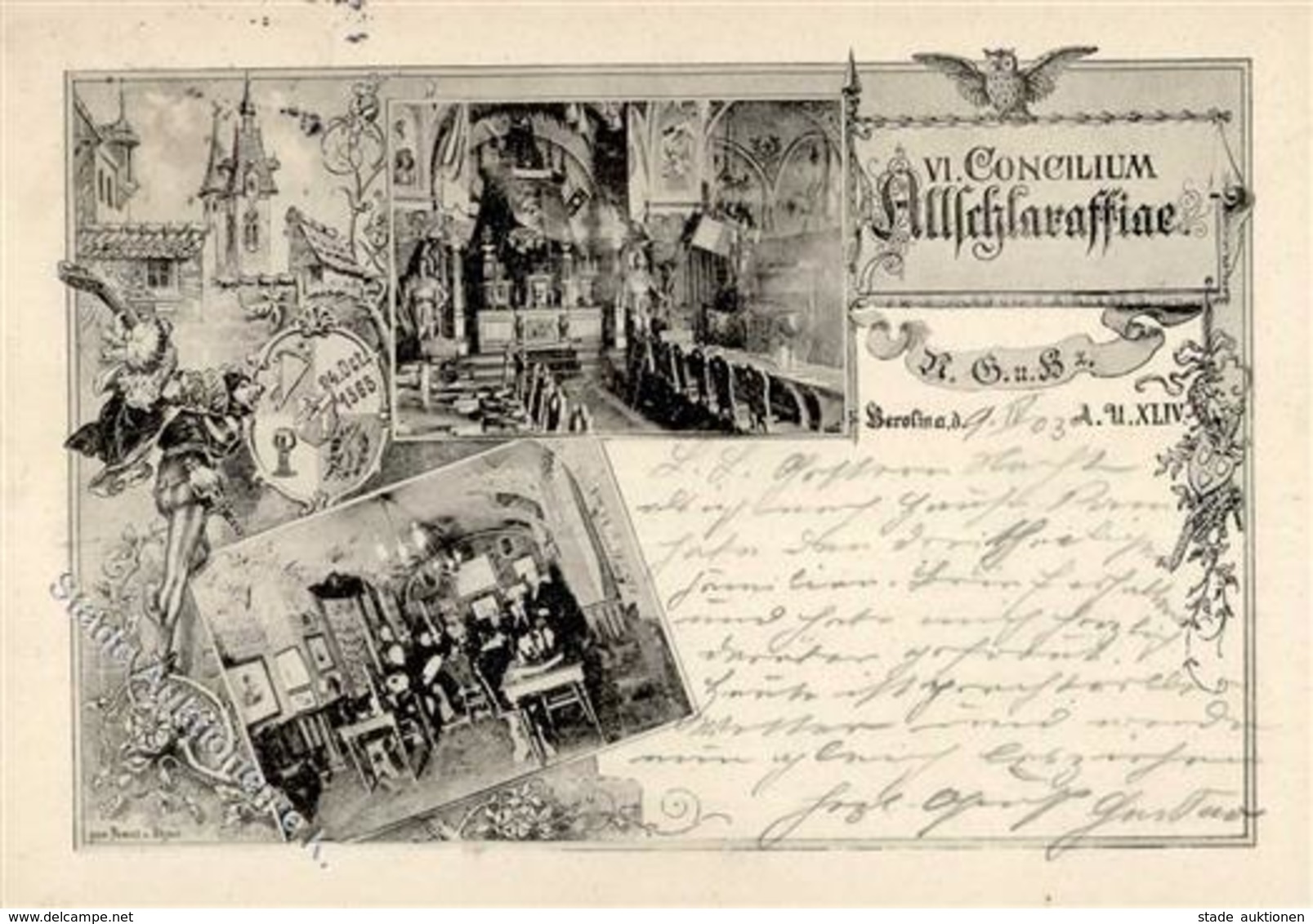 Berlin Mitte (1000) Eule 6. Concilium Allschlaraffiae 1903 I-II - Kamerun