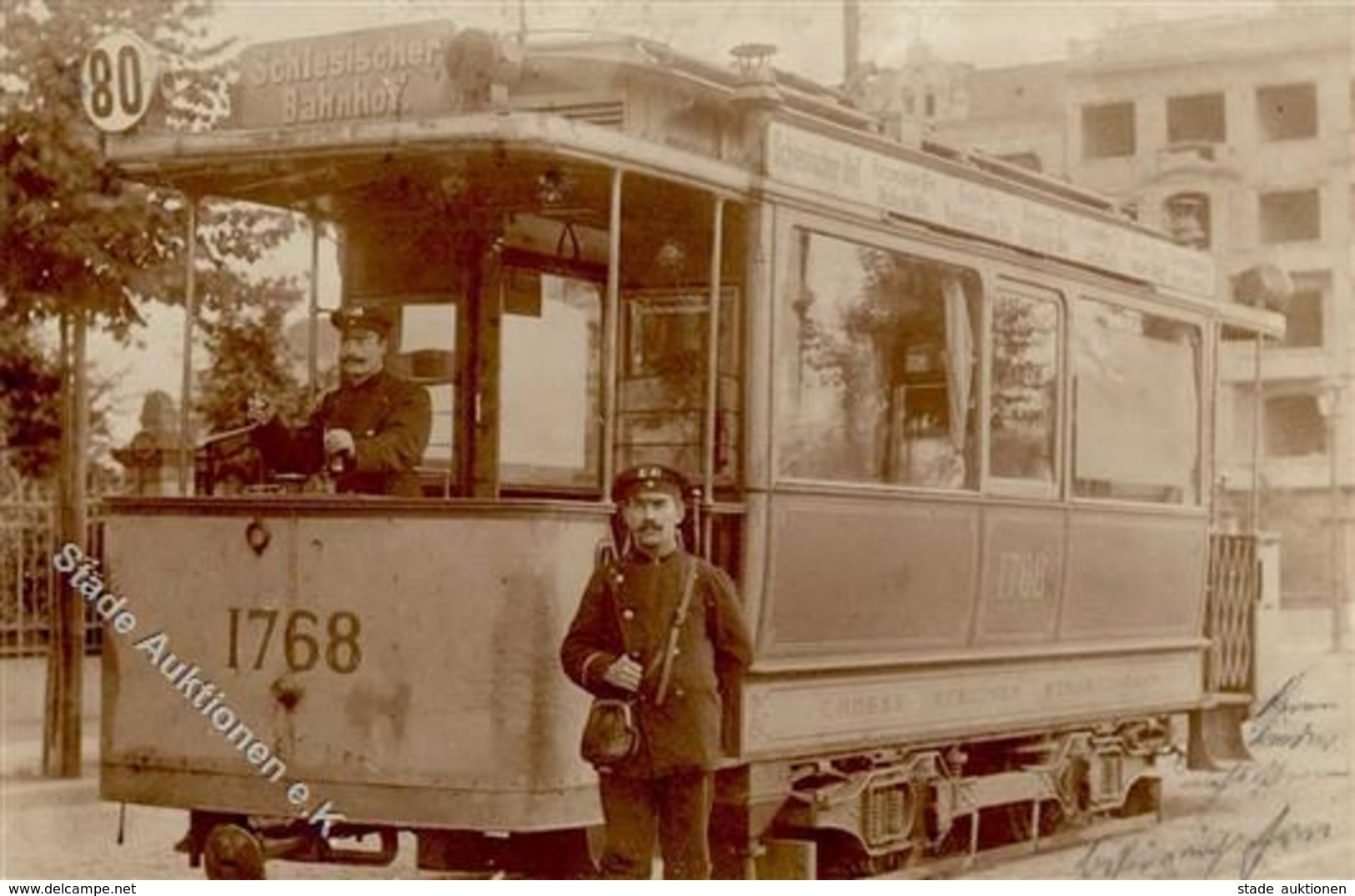 Berlin Mitte (1000) Schlesischer Bahnhof Straßenbahn  Foto AK 1902 I-II - Kamerun