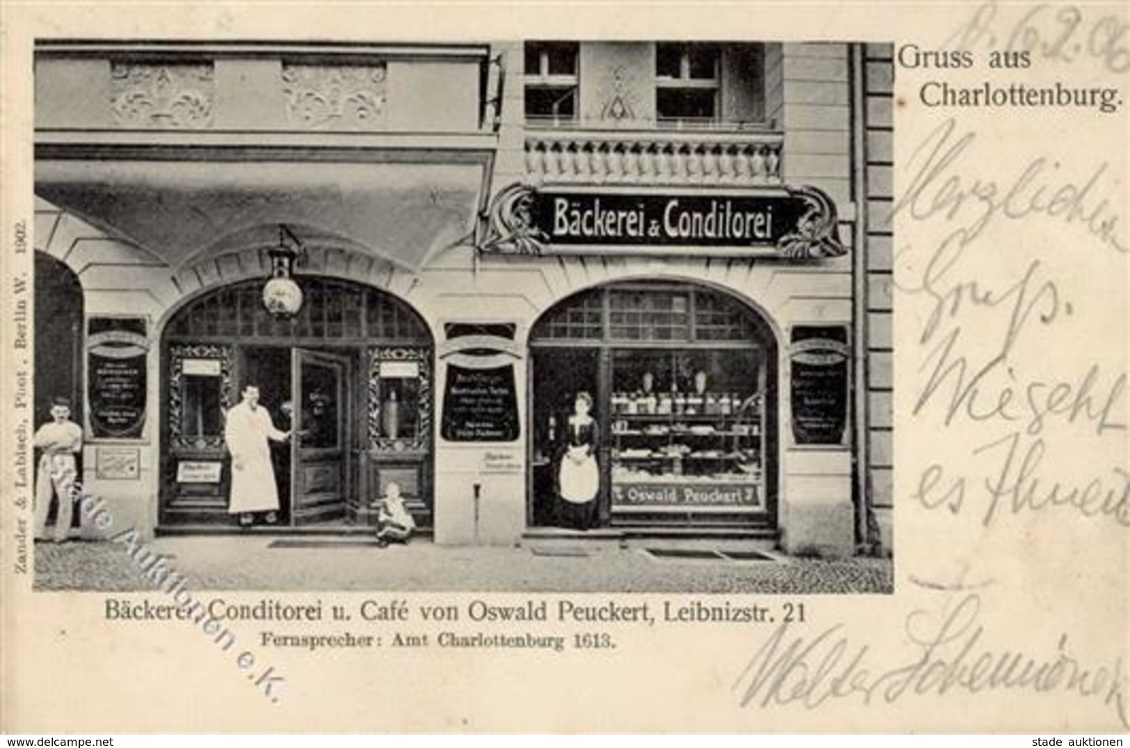 Charlottenburg (1000) Cafe Oswald Peuckert Leibnitzstrasse 21 1906 I-II - Kamerun