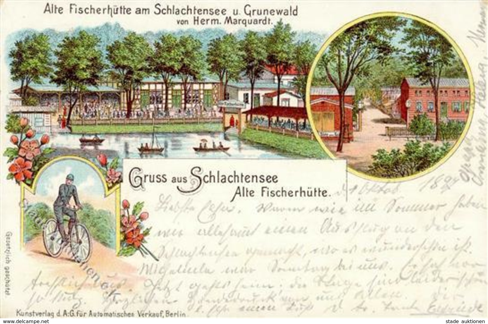 Grunewald (1000) Gasthaus Alte Fischerhütte  1897 II (Stauchung) - Kamerun