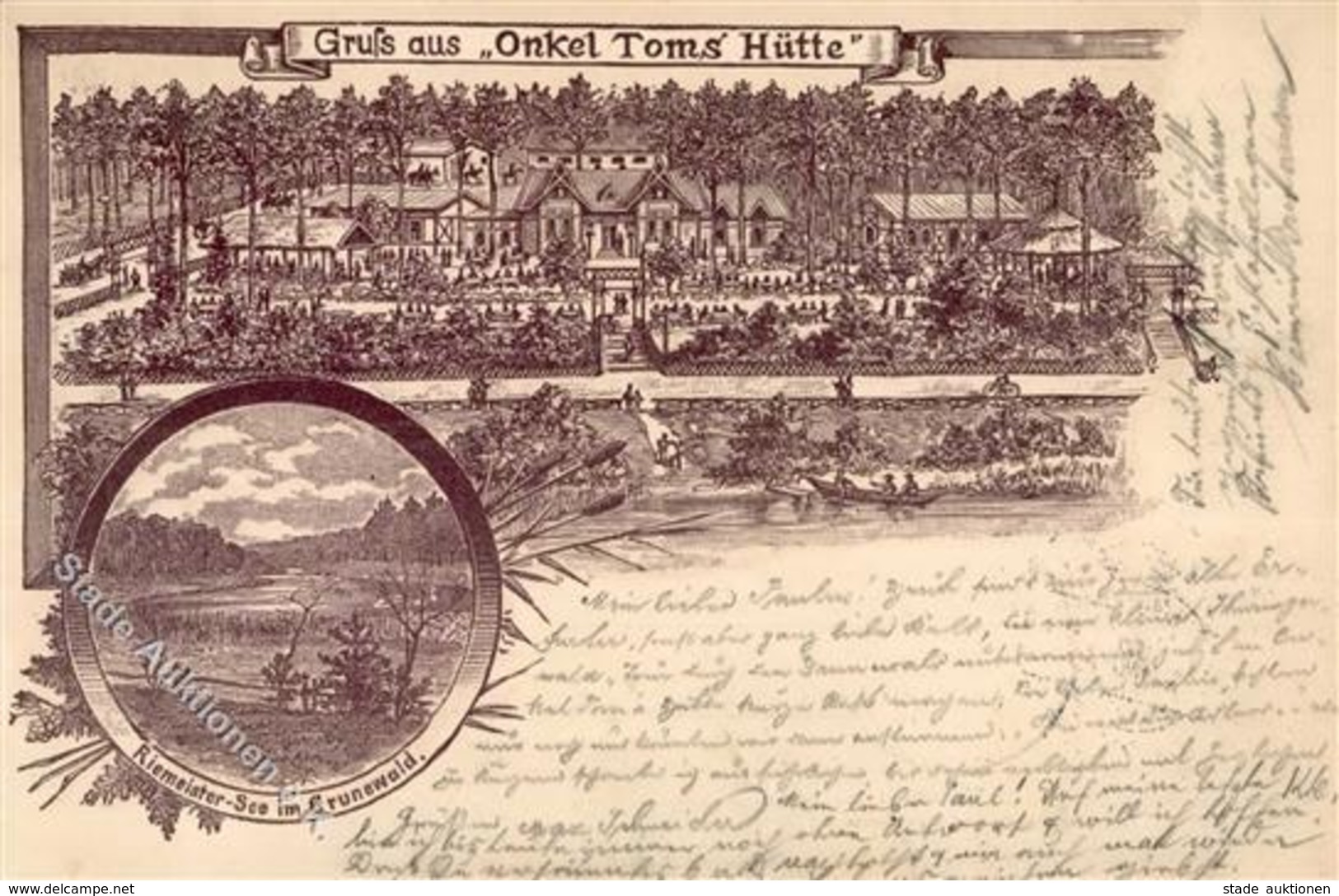 Grunewald (1000) Gasthaus Onkel Toms Hütte  1898 I-II - Kamerun