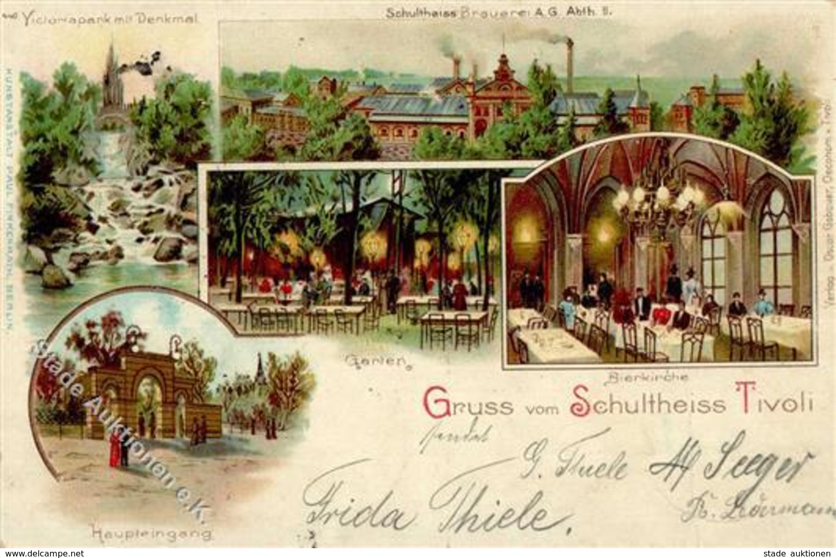 Kreuzberg (1000) Brauerei Schultheiss Tivoli Viktoriapark 1899 I-II - Cameroun