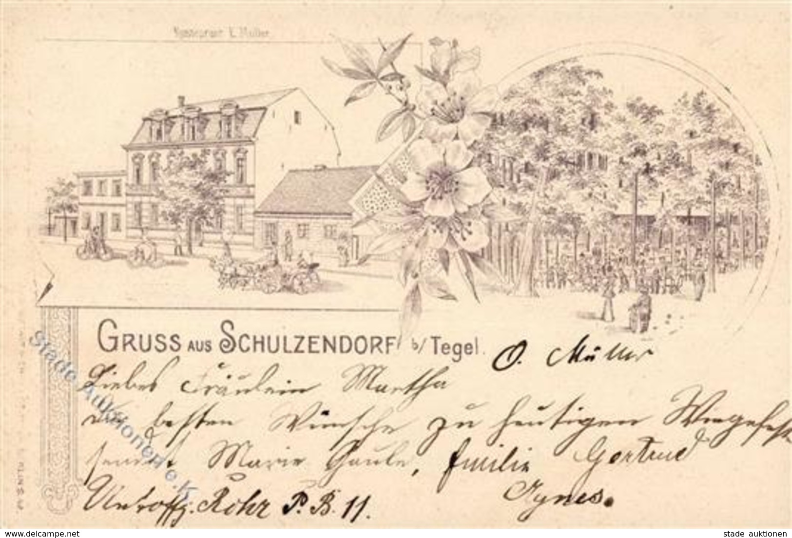 Tegel (1000) Schulzendorf Gasthaus E. Müller 1899 I-II - Cameroun