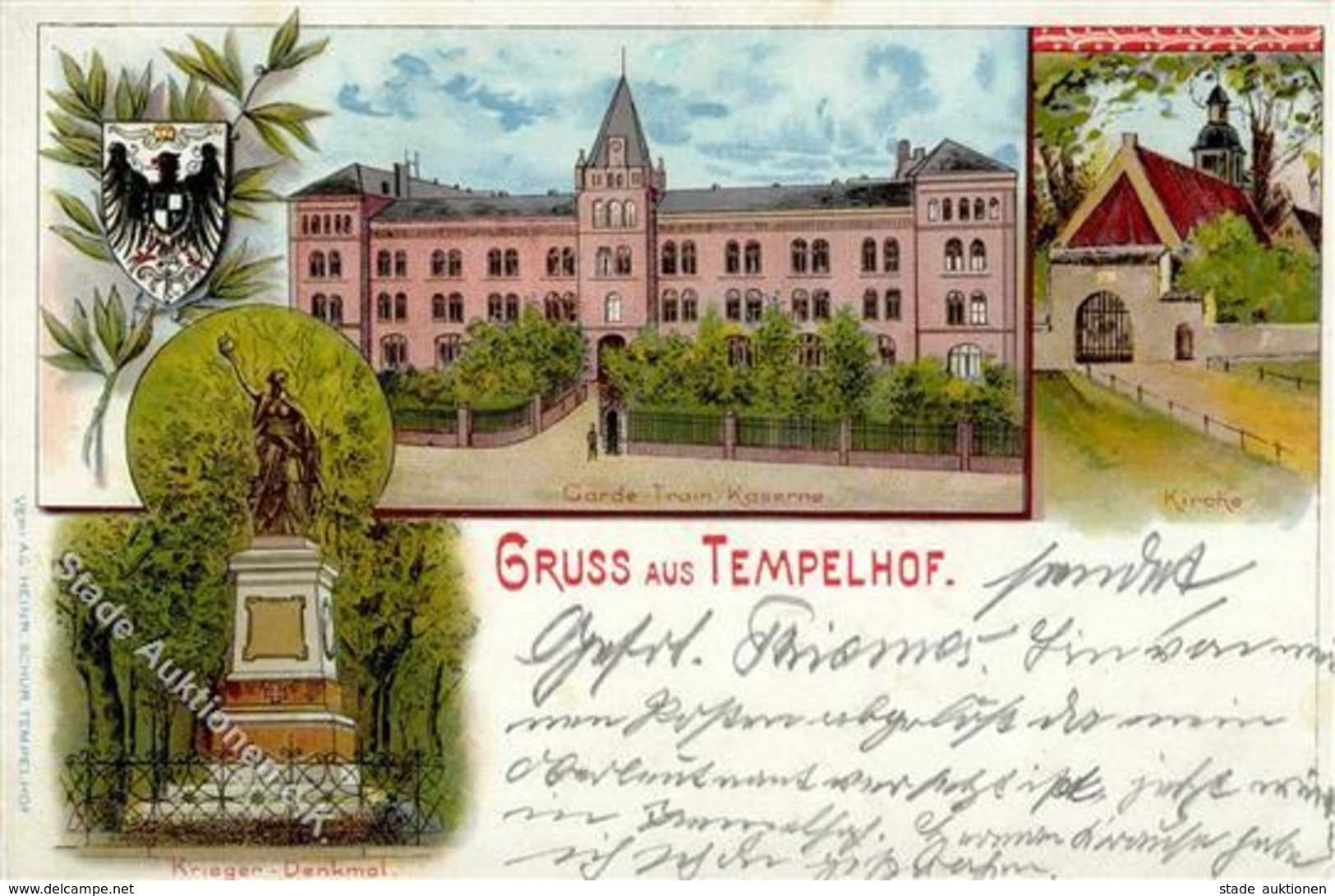 Tempelhof (1000) Kaserne Kriegerdenkmal Kirche  1900 I-II - Cameroun