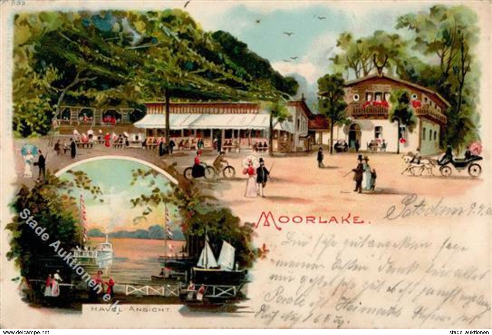 Wannsee (1000) Gasthaus Moorlake Lithographie 1904 I- - Kamerun
