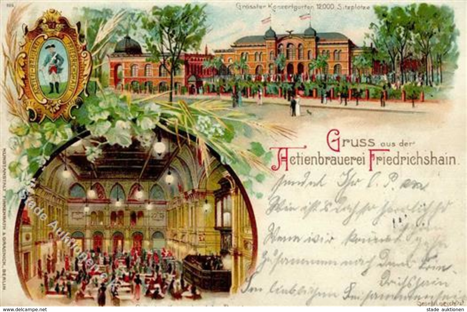 Berlin Friedrichshain (1000) Actienbrauerei Gasthaus  1899 II (Ecken Abgestoßen) - Cameroon