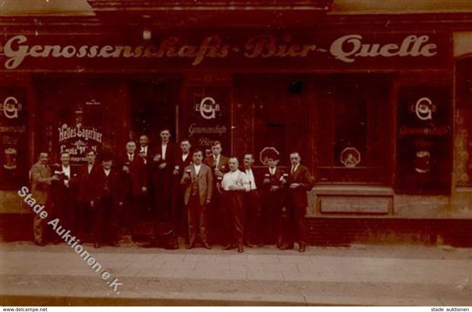 Berlin Friedrichshain (1000) Ebelingstr. 4 Gasthaus Genossenschafts Bier Quelle Frieda Wulf Foto-Karte I-II Bière - Cameroon