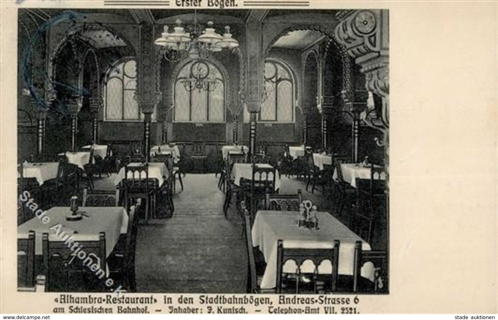 Berlin Friedrichshain (1000) Gasthaus Alhambra  1910 I-II - Cameroon