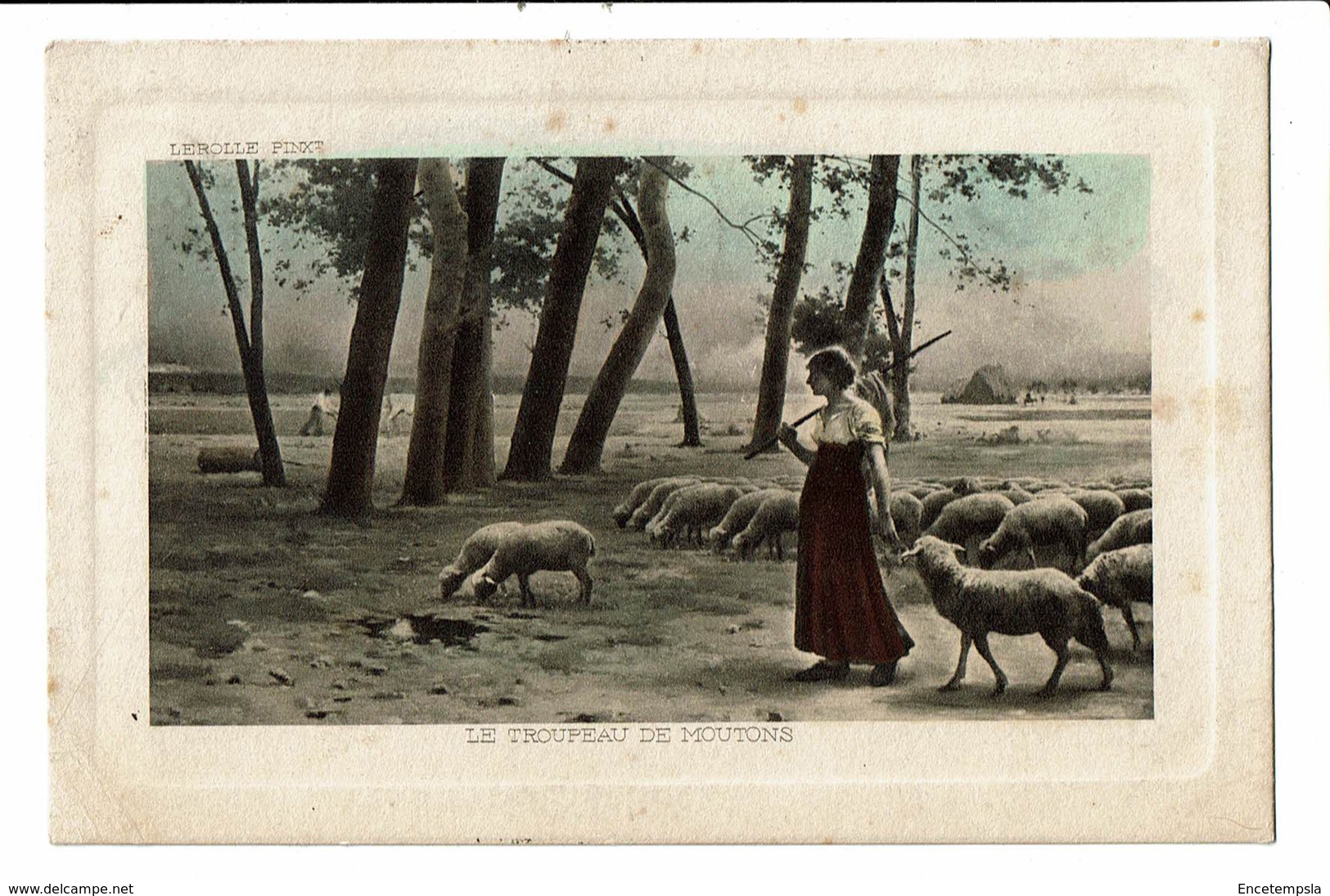 CPA - Carte Postale-Belgique-Le Troupeau De Moutons-1913 -VM2531 - Paysans